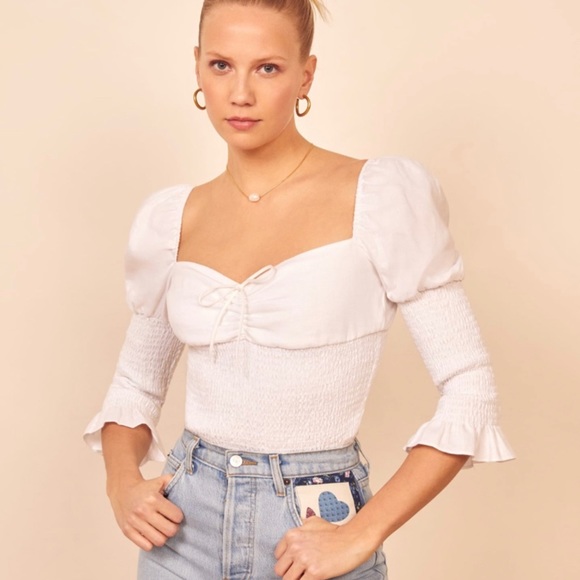 Reformation Tops - Puff sleeve Haven top